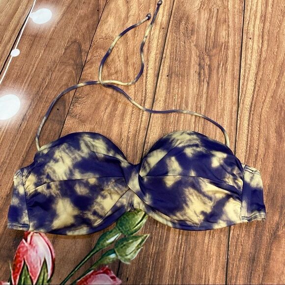 VS‎ Purple & Tan Tie Dye Bandeau Bathing suit top - Picture 1 of 6